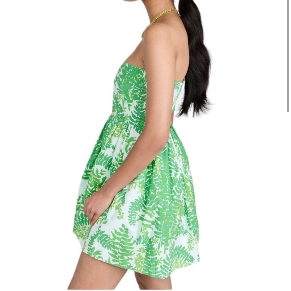 SWF Planta Green Bubble Mini Dress